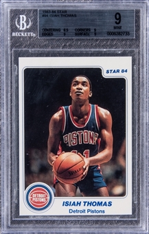 1983-84 Star #94 Isiah Thomas Rookie Card - BGS MINT 9
